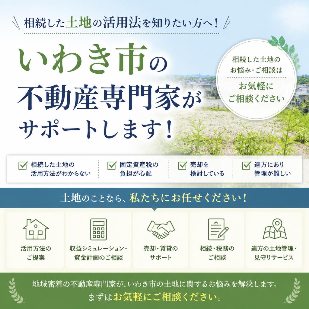 相続した土地の活用法を知りたい方へ！いわき市の不動産専門家がサポートします！